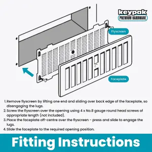 9x3 Adjustable Louvre Vent With Flyscreen White