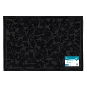 JVL Botany Scraper Rubber Pin Doormat, 40x60cm