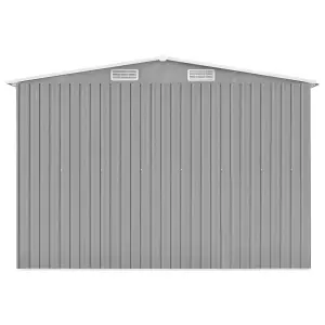 Berkfield Garden Shed Grey 257x779x181 cm Galvanised steel