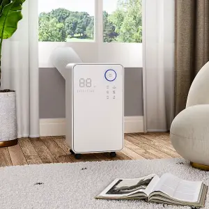 16L Dehumidifier with Wheels,24 hours Timer,Control Panel,Low Noise,Phone Control by WiFi