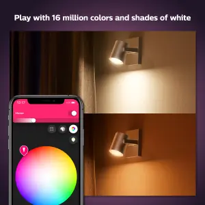 Philips Hue Argenta White and Colour Ambiance Single Spotlight