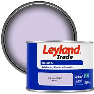 Leyland Trade Vinyl Matt Walls & Ceilings Emulsion Paint Lebanese Violet (PPG1250-3) 350ml Tester