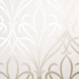 Camden Damask Wallpaper In Neutral And Gold