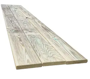 Snowdon Timber Factory Reject DB211208T10 Treated Decking Board (L) 2.4m (W) 120mm (T) 21mm 10 Pack