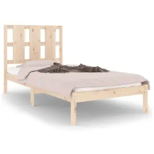 Berkfield Bed Frame Solid Wood 90x190 cm 3FT Single