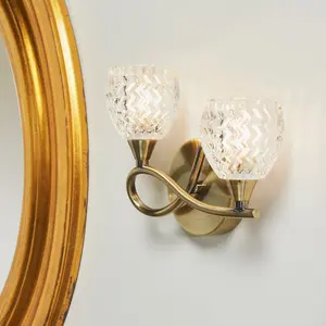 Minden Armed Sconce Antique Brass / Left