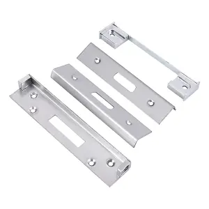 Eurospec Satin Stainless Steel BS Rebate Set (Deadlock) (ARB5205SSS)