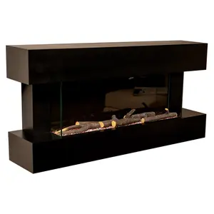 Focal Point Ashford Black Metal & wood Freestanding & wall-mounted Electric fire suite