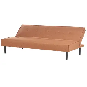 Beliani Retro Sofa Bed VISBY Golden Brown