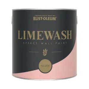 Rust-Oleum Pink Limewash Effect Wall Paint - No.474 2.5L