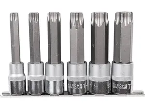 Richmann star bits socket set 6 pcs, torx T55-T100, 1/2",100 mm long (C6920)