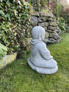 Small Monk on a cushion Garden Ornament