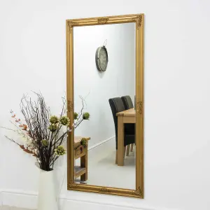 MirrorOutlet Austen Gold Elegant Full Length Wall Mirror 160 x 74cm