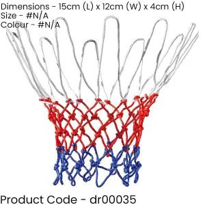 18 Inch Basketball Hoop Spare Net - Weather Resistant - Fits Most Size 18 Frames