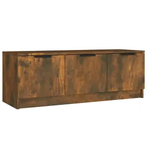 vidaXL TV Cabinet Smoked Oak 102x35x36.5 cm Engineered Wood