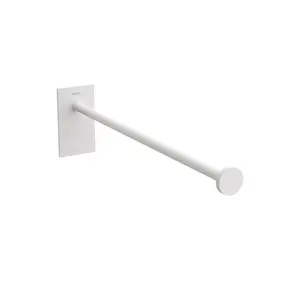 Ivy Bronx Towel Wall Mounted Rail Square Design with Chrome Plated Matte White 30cm