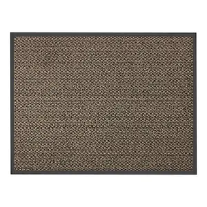 JVL Heavy Duty Commodore Door Mat, 60x80cm, Brown/Black