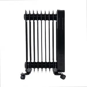 Digital Display Oil Filled 2000w Black Radiator with Remote Control