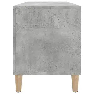 vidaXL Record Cabinet Concrete Grey 100x38x48 cm Engineered Wood