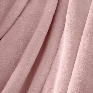 Brentfords Ultra Soft Blanket Throw Warm Flannel Fleece - Blush, 150 x 200 cm