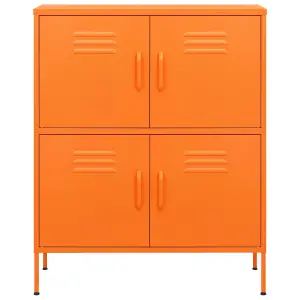 Berkfield Storage Cabinet Orange 80x35x101.5 cm Steel