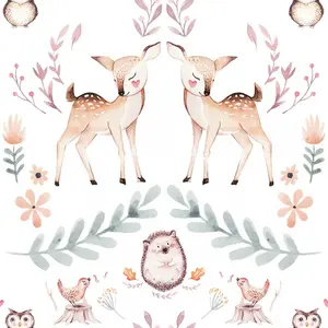 Woodland Friends Wallpaper Multicoloured