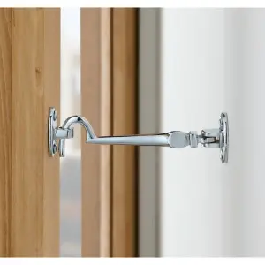 Polished Chrome Cabin Hook And Eye 100mm