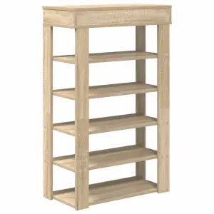 Berkfield Shoe Rack Sonoma Oak 60x30x98 cm Engineered Wood