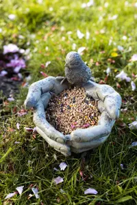 Open Hands with Robin Bird Feeder