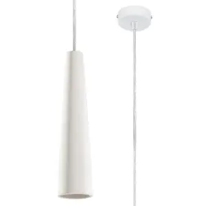 Electra Ceramic White 1 Light Classic Pendant Ceiling Light