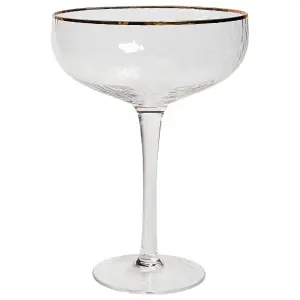 Set of 4 Champagne Saucers TOPAZ Transparent