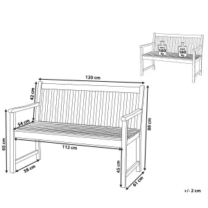 Garden Bench VIVARA Certified Acacia Wood Light Wood