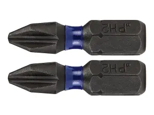 IRWIN Impact Pro Performance Screwdriver Bits PH2 25mm (Pack 2)