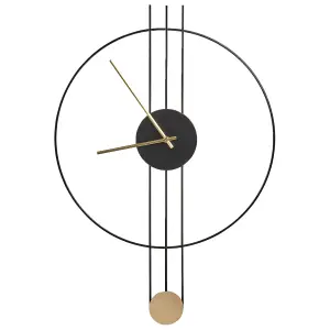 Wall Clock ANNIVIERS Metal Black