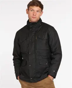 Barbour Sapper Waxed Jacket Black/Classic XL