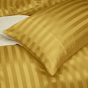 Florane Microfibre 250 TC Reversible Modern & Contemporary Duvet Cover Set with pillow cases Ochre / Super King Duvet Cover + 2  Standard Pillowcases