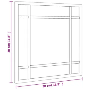 Mirl Rectangle Metal Wall Mirror 30cm H x 30cm W