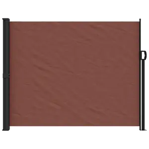 Berkfield Retractable Side Awning Brown 160x600 cm