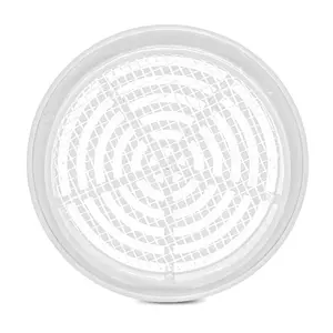 White Mini Round Air Vent Grille 80mm with Flange and Fly Screen Ventilation Cover