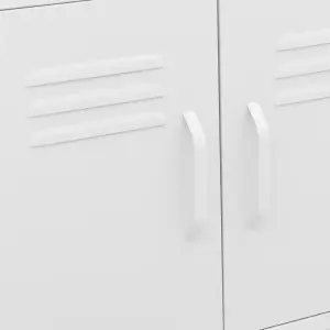 Berkfield Storage Cabinet White 60x35x56 cm Steel