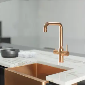 Liquida EBT311CP 3 In 1 Brushed Copper Kitchen Instant Boiling Hot Water Tap