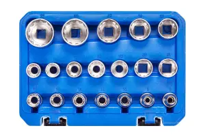 Blue Spot Tools - 19PCE Multi Fit  1/2" Drive Socket Set (8-32mm)