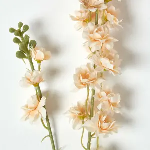 Homescapes Peach Stock Flower Spray Single Stem 87 cm