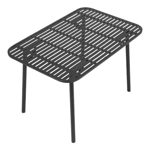 120cm W Rectangular Outdoor Metal Garden Table with Rust Resistant Coating