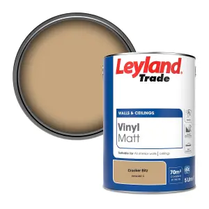 Leyland Trade Vinyl Matt Walls & Ceilings Emulsion Paint Cracker Bitz (PPG1087-5) 5L