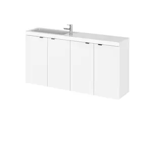 Fusion 1000mm Combined Vanity Unit Gloss White