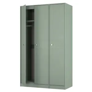 San Jose Ready assembled Contemporary Green Tall Triple Wardrobe (H)1960mm (W)1108mm (D)530mm