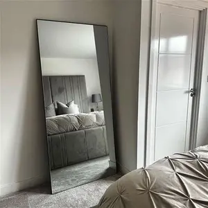 Large Black Thin Framed Leaner Mirror 80cm X 180cm