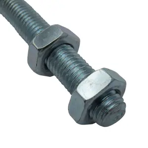 X2 20MM x 150MM Zinc Plated Swing Gate Eye Bolts With 2 Nuts (Bright Gate Hinge Eyebolt)