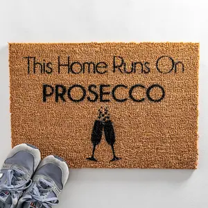 This Home Runs On Prosecco Doormat